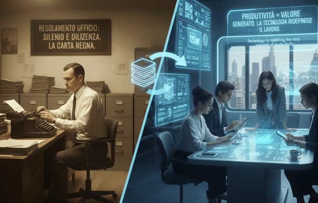 Viaggio nel tempo del lavoro: la tecnologia sta ridefinendo il concetto stesso di produttività